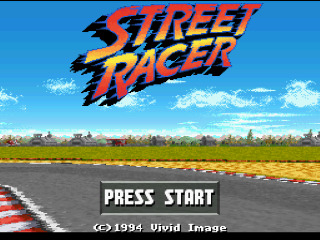 Street Racer title screen for Super Nintendo